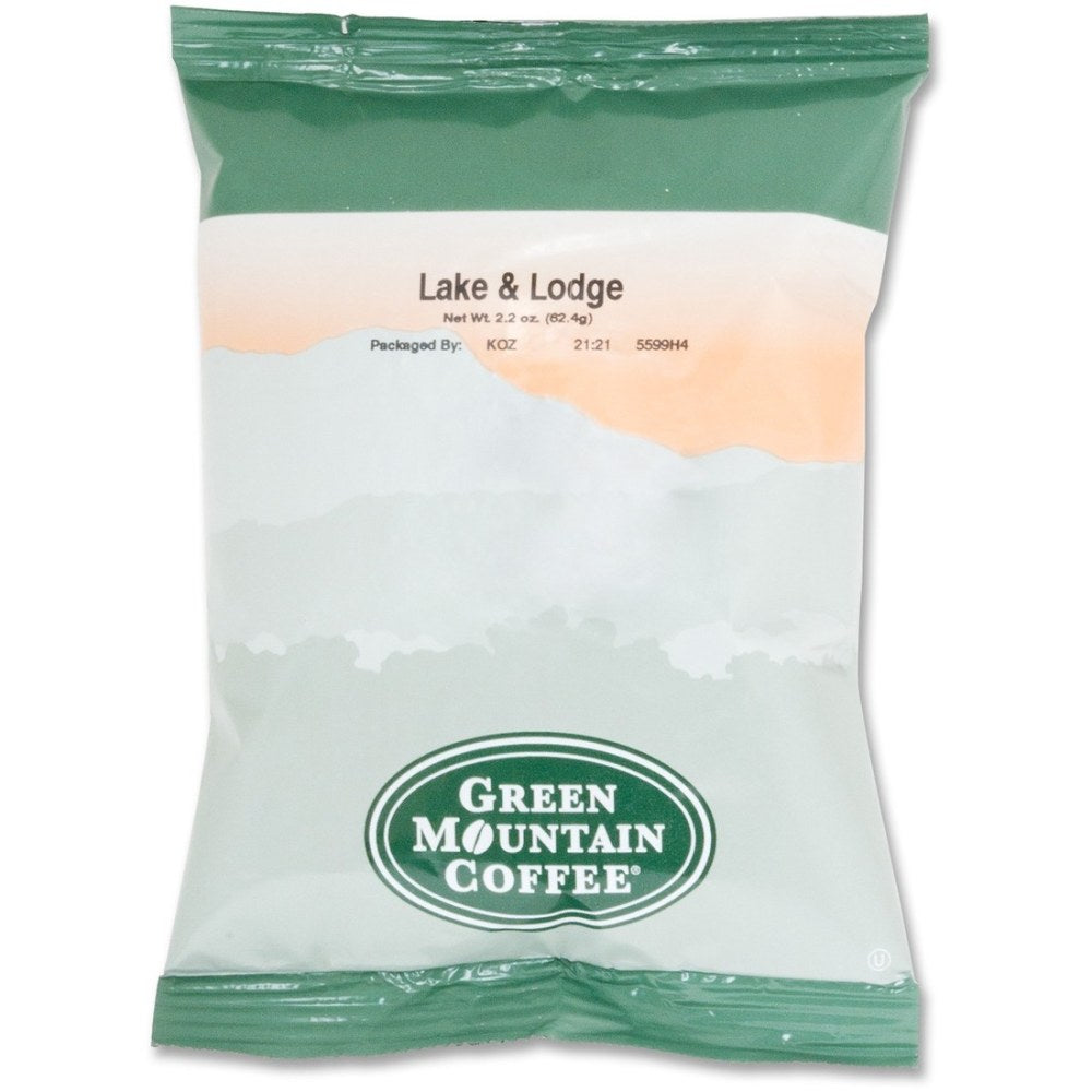 Green Mountain Coffee Ground Coffee, Lake & Lodge, Carton Of 50 Bags