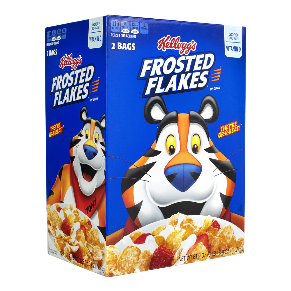 Kelloggs Frosted Flakes Cereal, 61.9-Oz Box