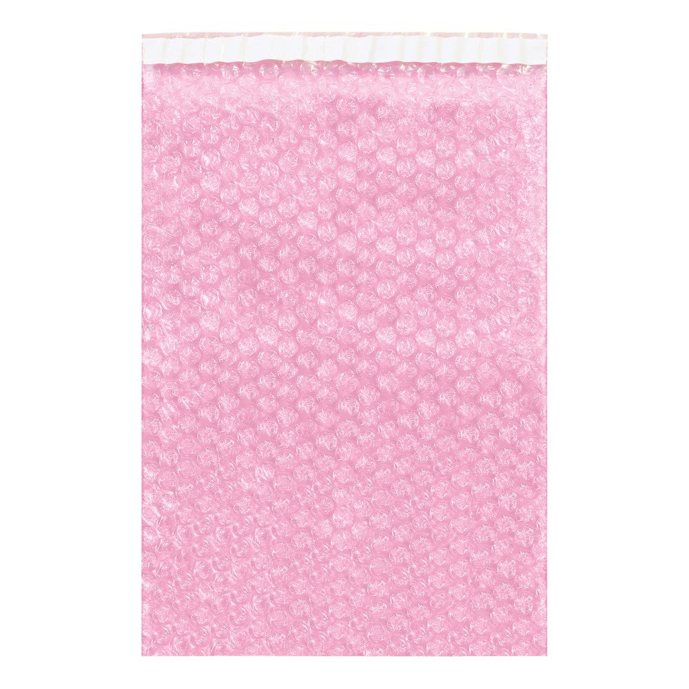 Partners Brand Anti-Static Bubble Pouches, 17-1/2inH x 15inW, Pink, Case Of 150 Pouches