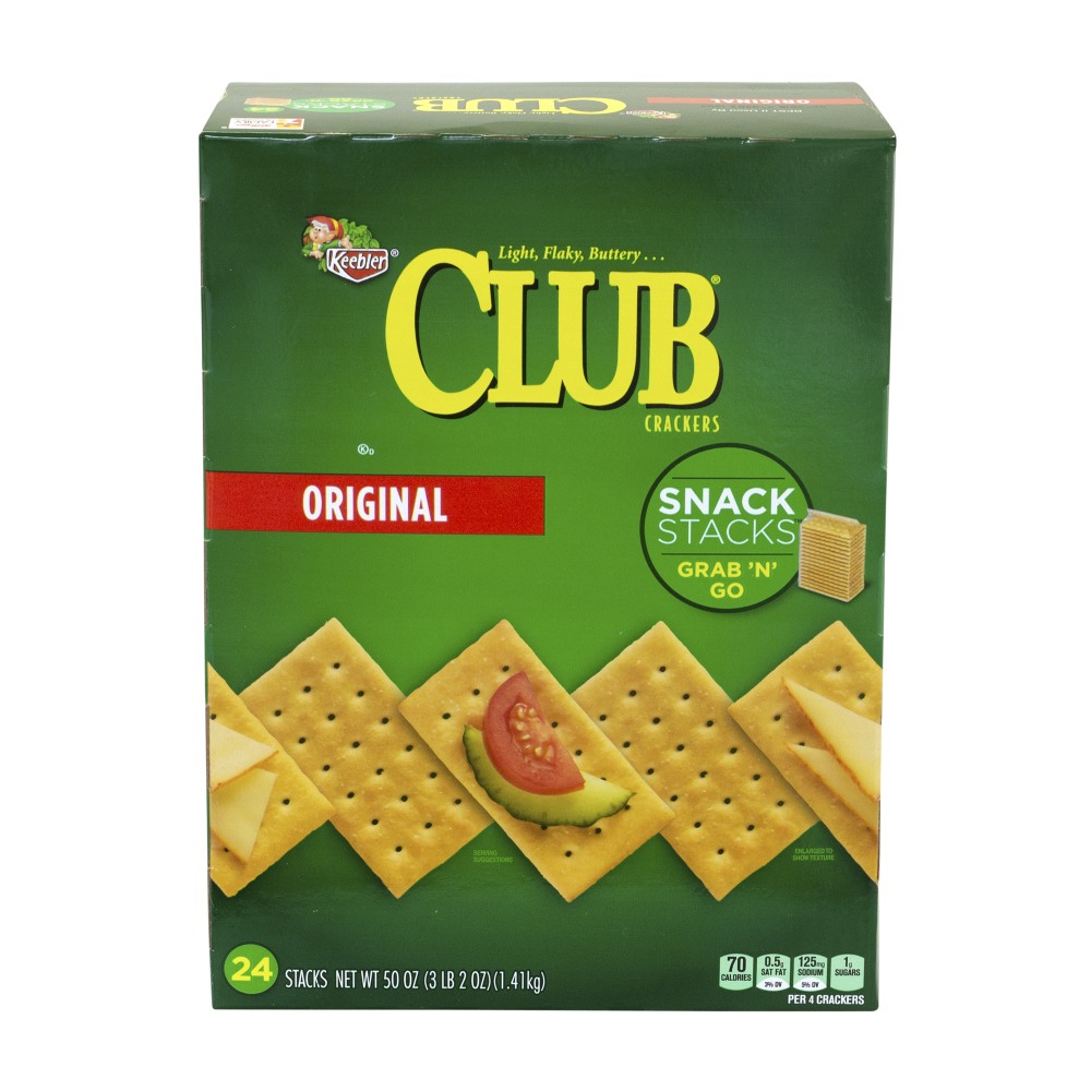 Keebler Original Club Crackers Snack Stacks, 50 Oz, 24 Sleeves