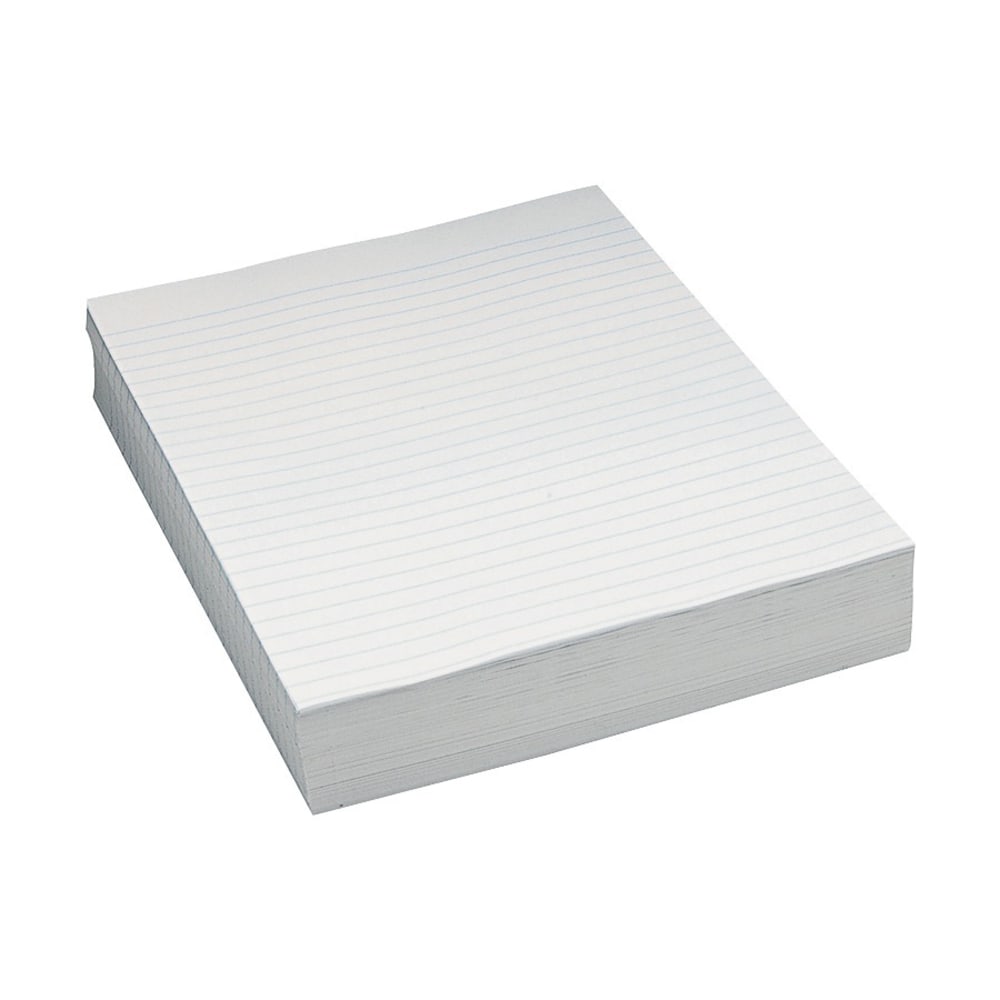 Pacon Composition Paper Without Margins, Unpunched, 3/8in Rule, 8 1/2in x 11in, White