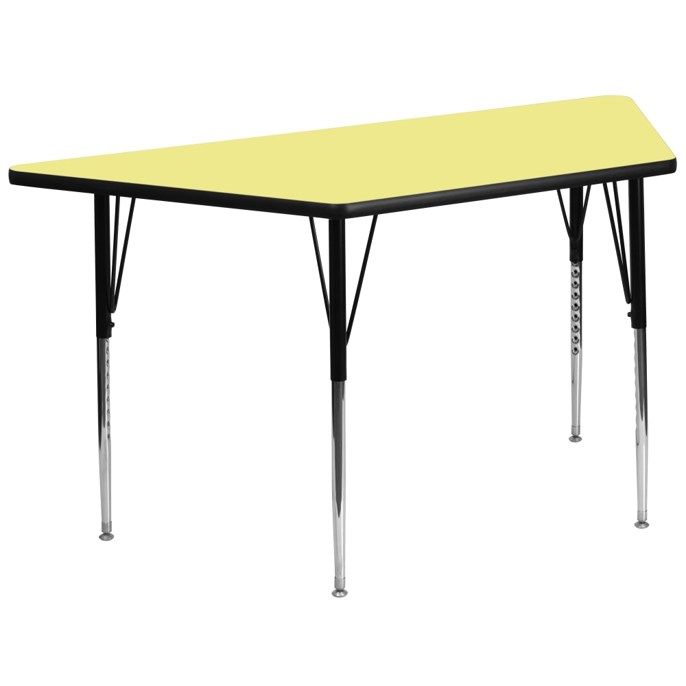 Flash Furniture Trapezoid Activity Table, 30-1/8in x 29in, Yellow