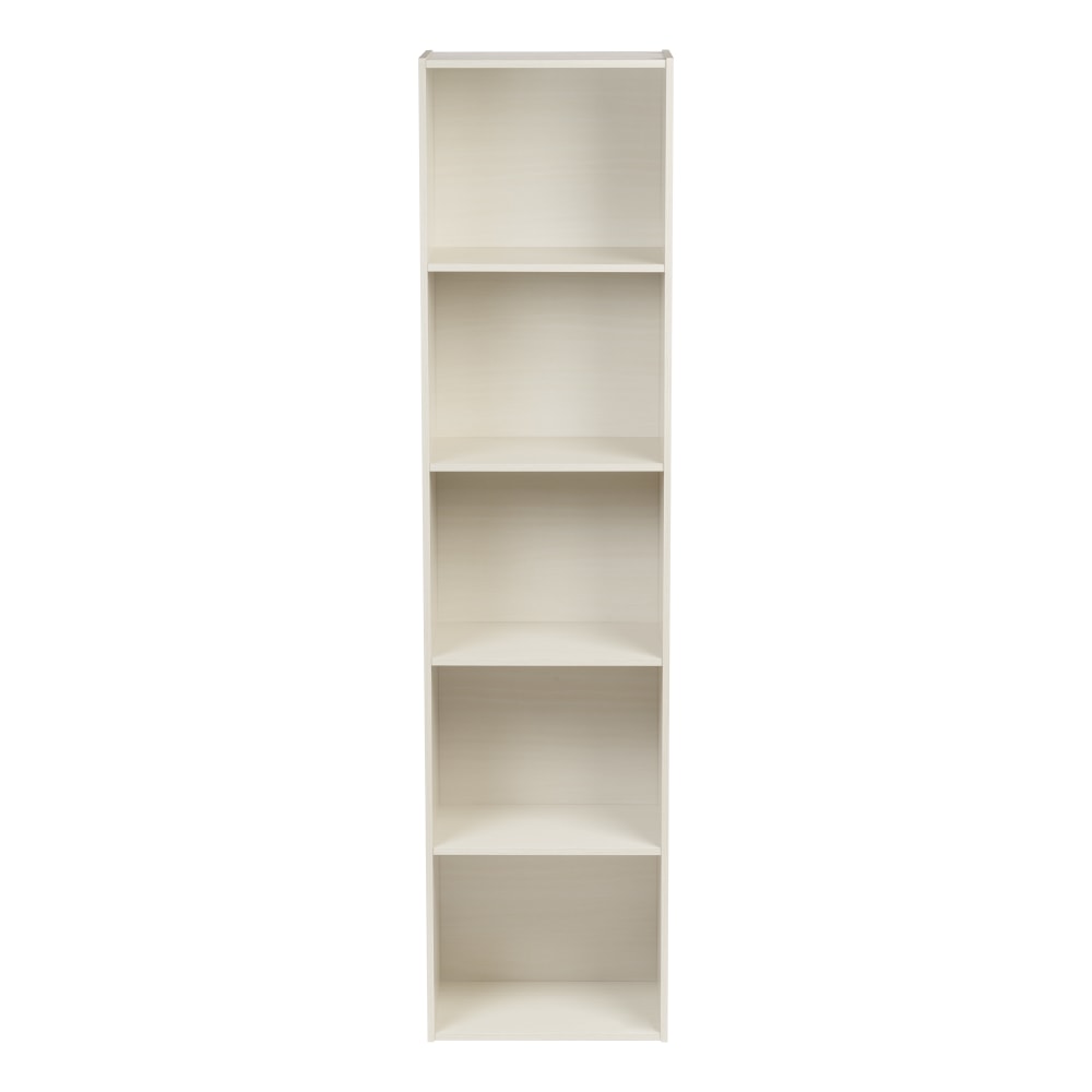 IRIS 67inH 5-Tier Bookcase, White