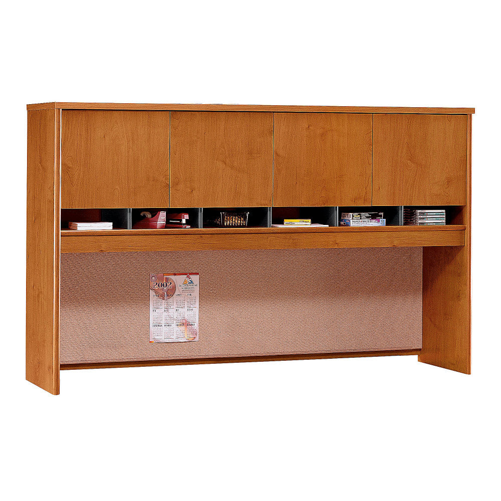 Bush Business Furniture Components 4 Door Hutch, 72inW, Natural Cherry, Standard Delivery