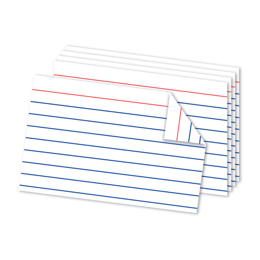 Office Depot Brand Double Sided Index Cards, 4in x 6in, White, Pack Of 100