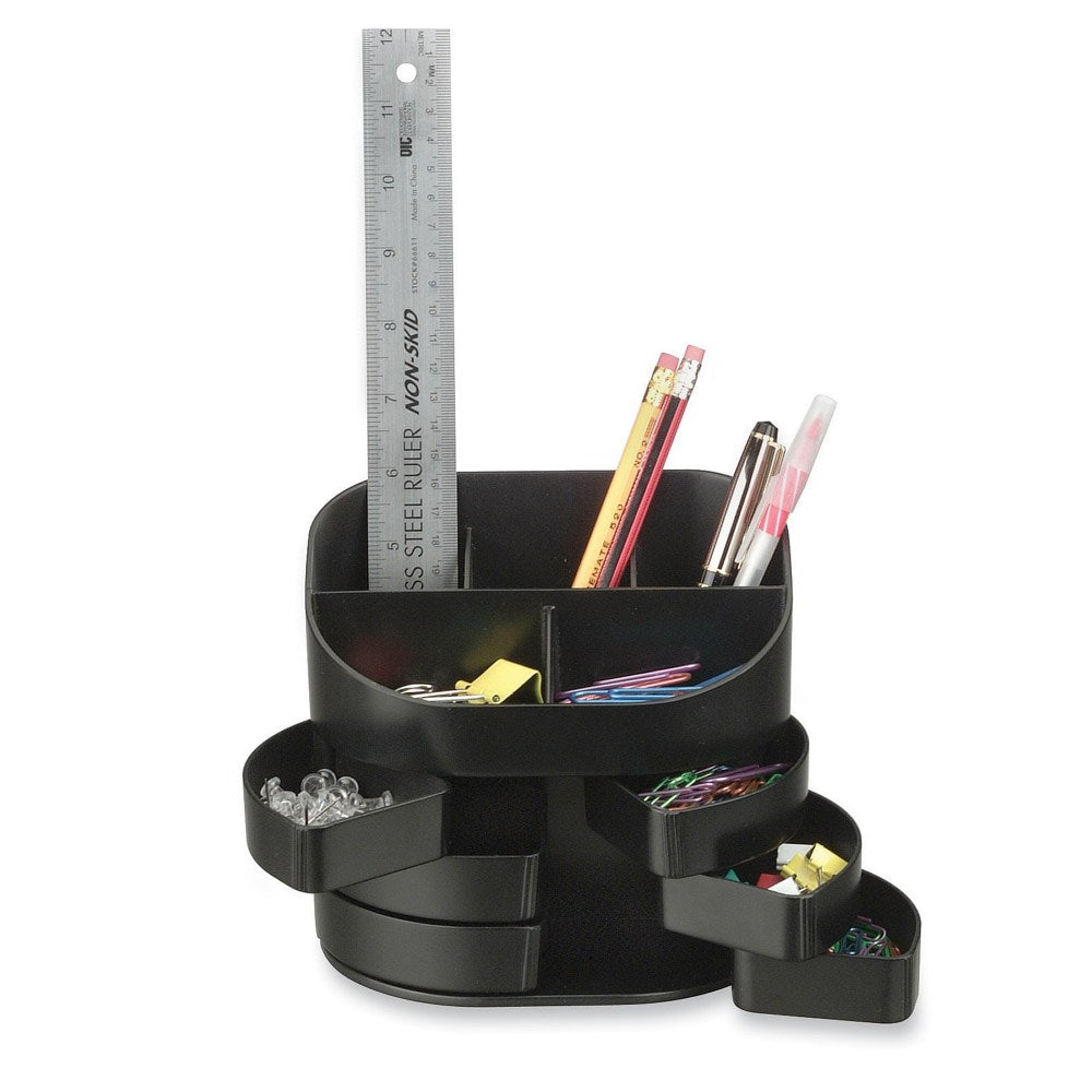 OIC 2200 Series Double Supply Desktop Organizer, Black