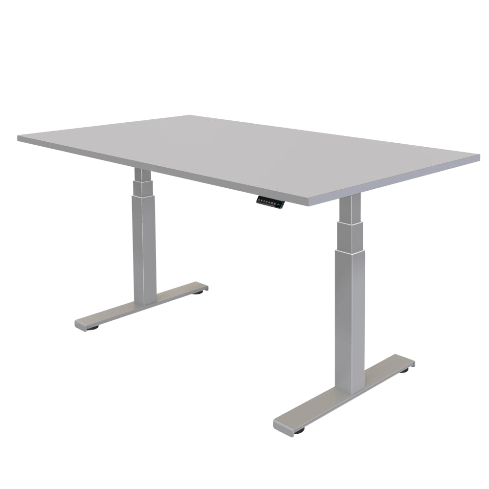 Fellowes Cambio Sit-Stand Height Adjustable 60inW Computer Desk, Gray