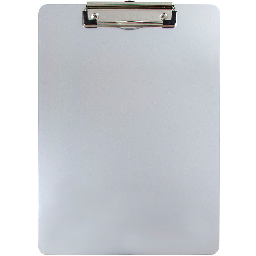 JAM Paper Aluminum Clipboard, 9in x 12-1/2in, Silver