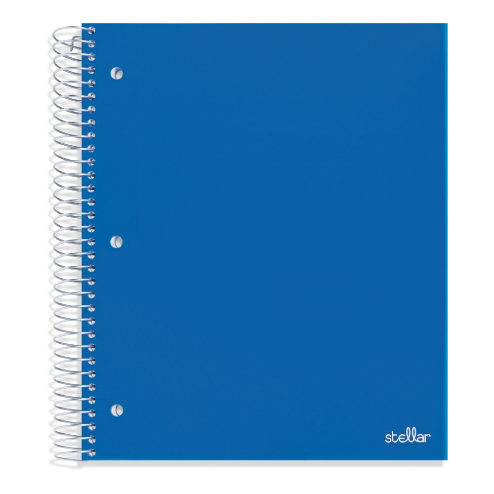 Office Depot Brand Stellar Poly Notebook, 8in x 10-1/2in, 5 Subject, Wide Ruled, 200 Sheets, Blue