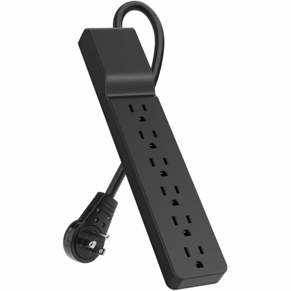 Belkin Essential Series 6-Outlet Surge Protector, 5-15/16ft, Black