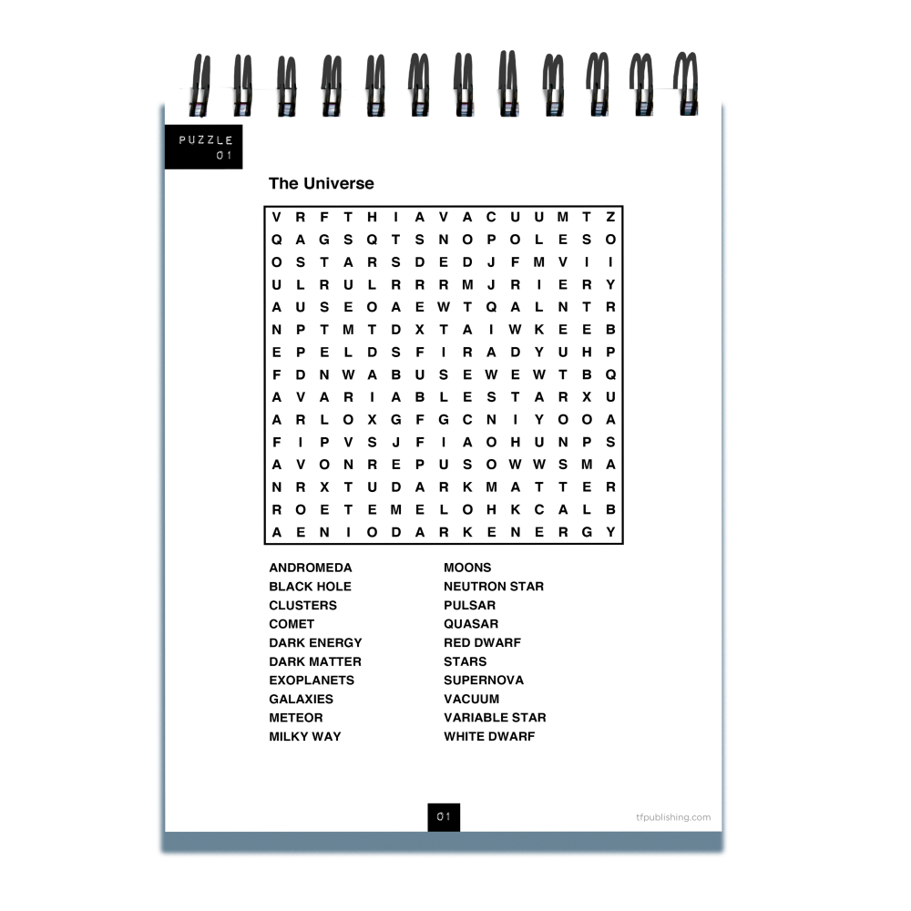 TF Publishing Word Search Puzzle Pad Books, Set Of 2 Books