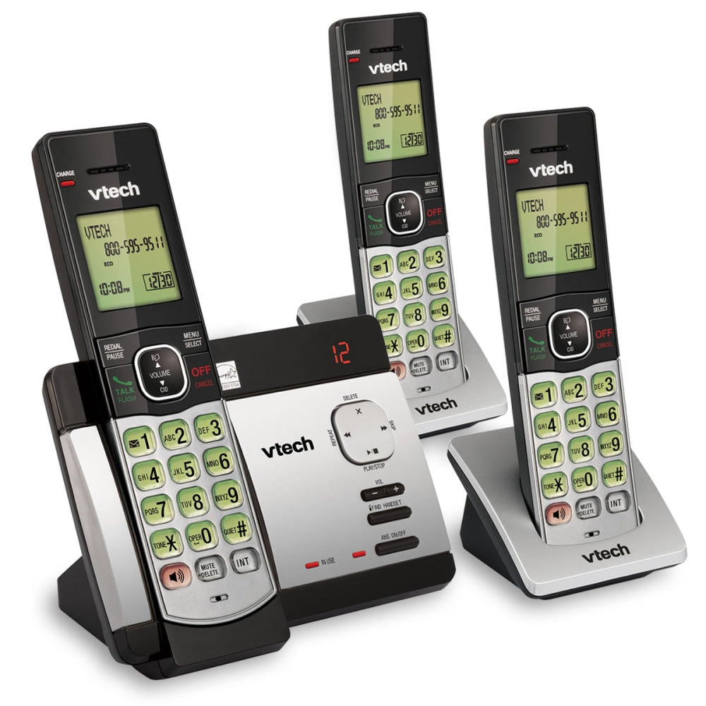 VTech CS5129-3 DECT 6.0 Expandable Cordless Phone With Digital Answering System