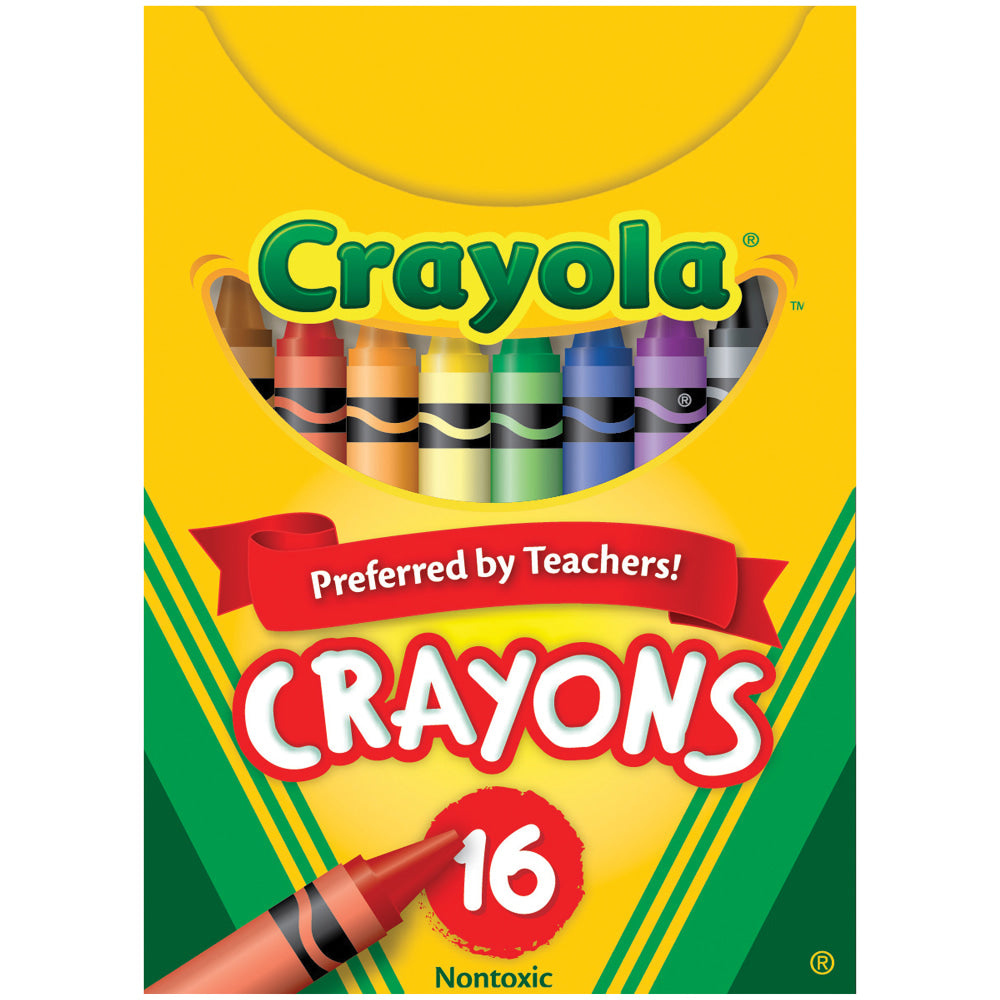 Crayola Standard Crayons, Assorted Colors, Box Of 16 Crayons