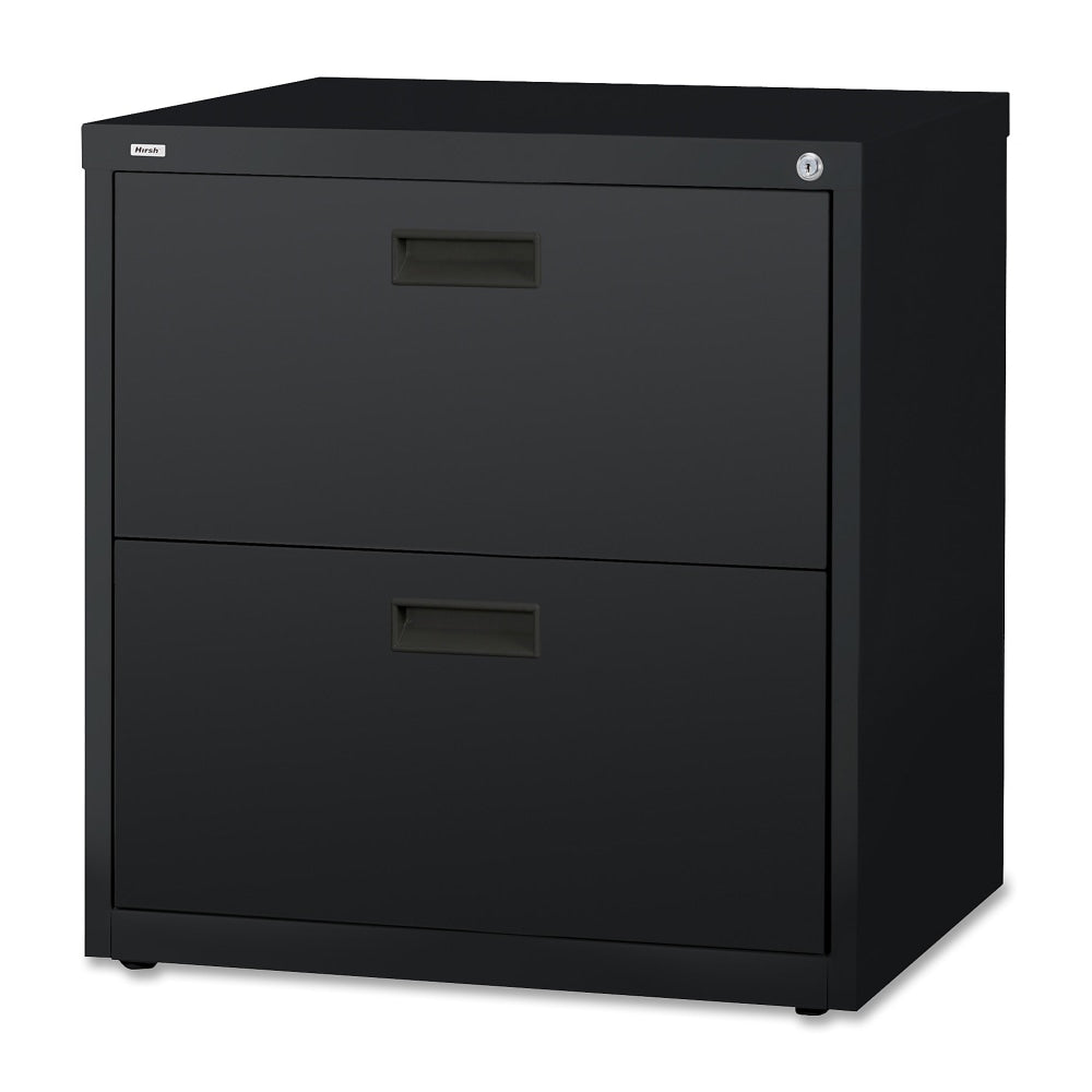 Lorell 30inW x 18-5/8inD Lateral 2-Drawer File Cabinet, Black