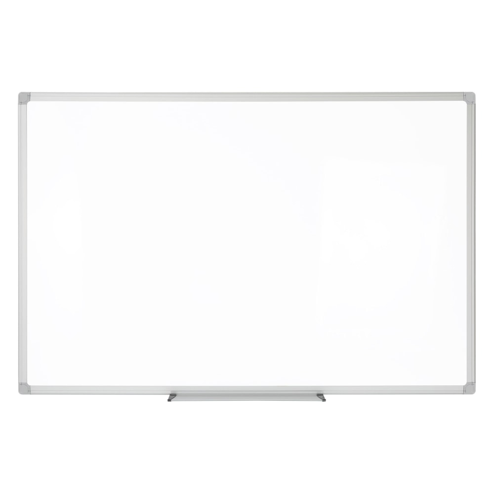 WorkPro Porcelain Magnetic Dry-Erase Whiteboard, 36in x 48in, Aluminum Frame With Silver Finish