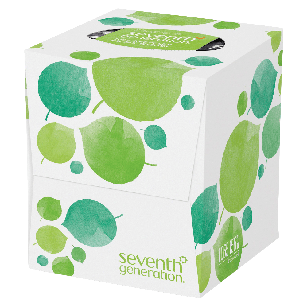 Seventh Generation 2-Ply Facial Tissues, 100% Recycled, 85 Sheets Per Box