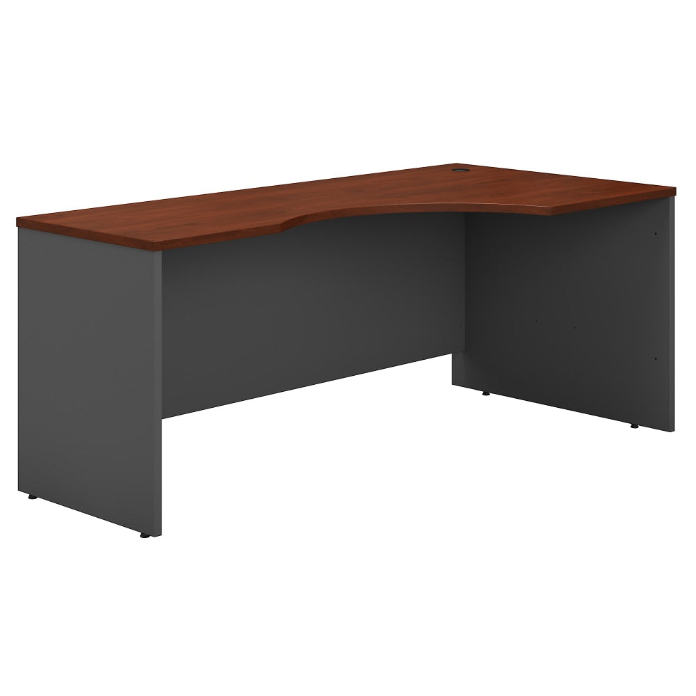 Bush Business Furniture Components 72inW Corner Right-Hand Computer Desk, Hansen Cherry/Graphite Gray, Standard Delivery