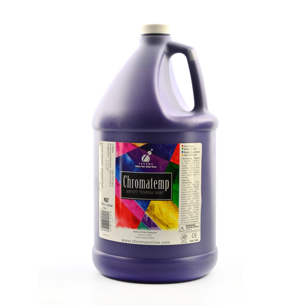 Chroma ChromaTemp Artists Tempera Paint, 1 Gallon, Violet