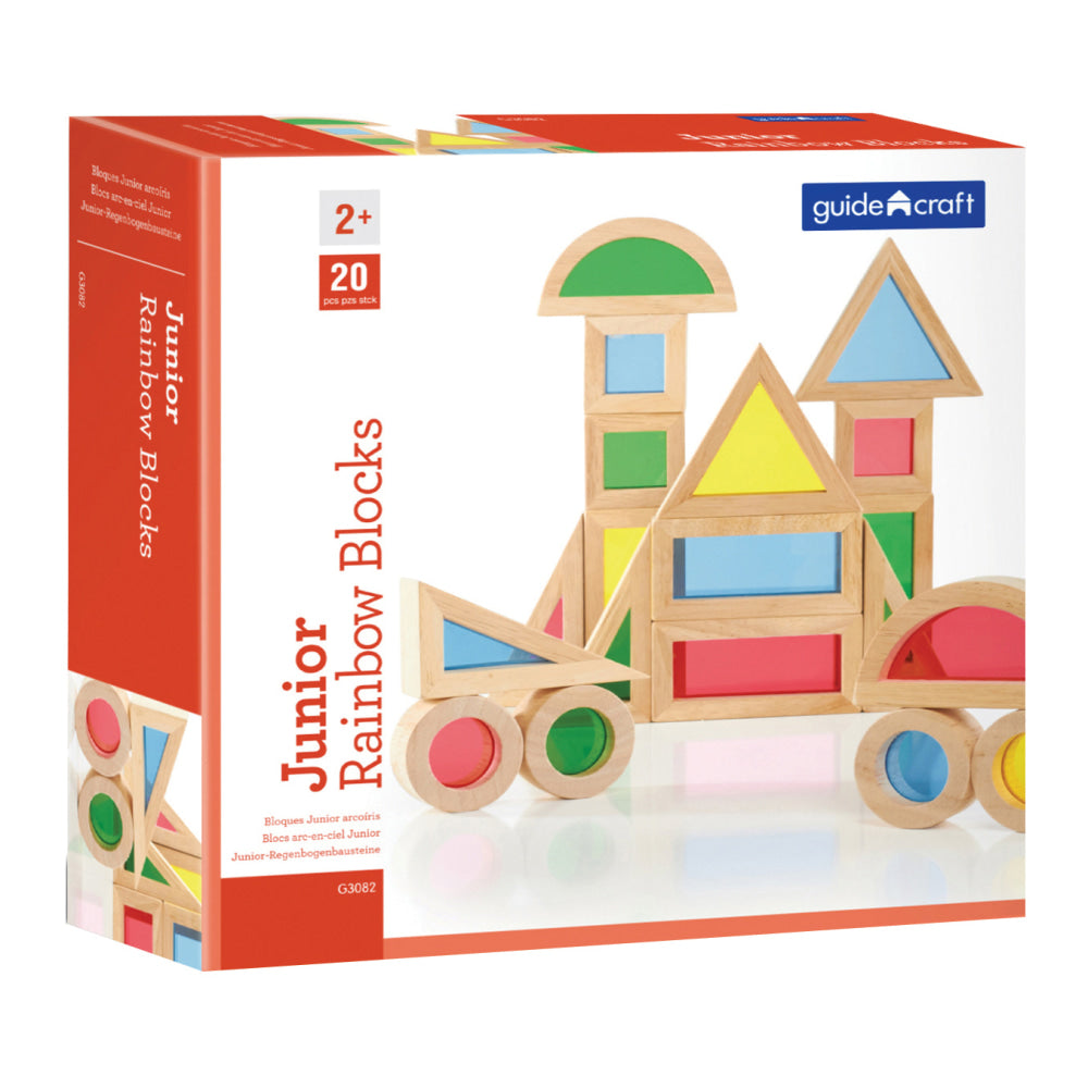 Guidecraft Jr. Rainbow Blocks, 20-piece set