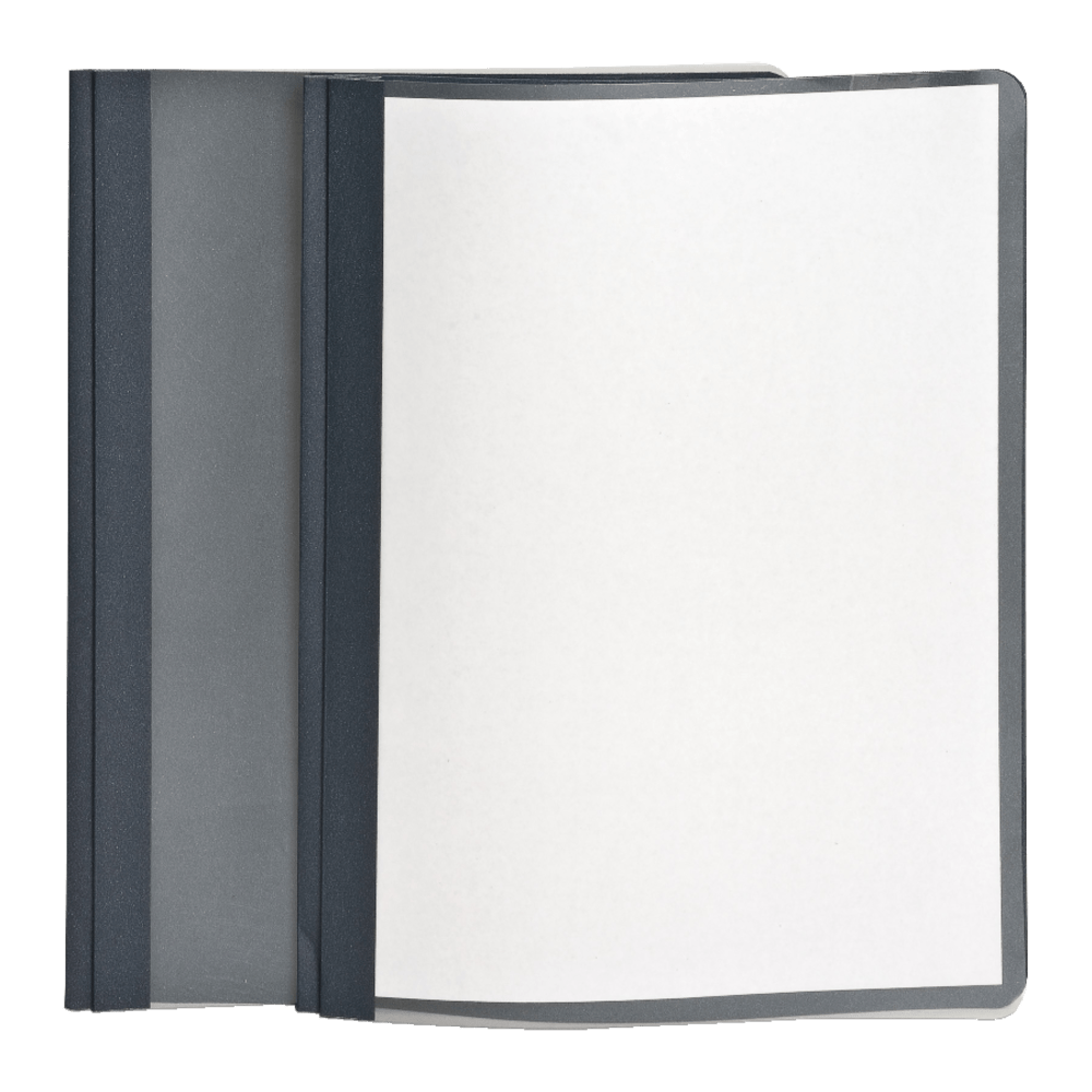 Oxford Clear-Front Report Covers, 8 1/2in x 11in, Dark Blue, Pack Of 25