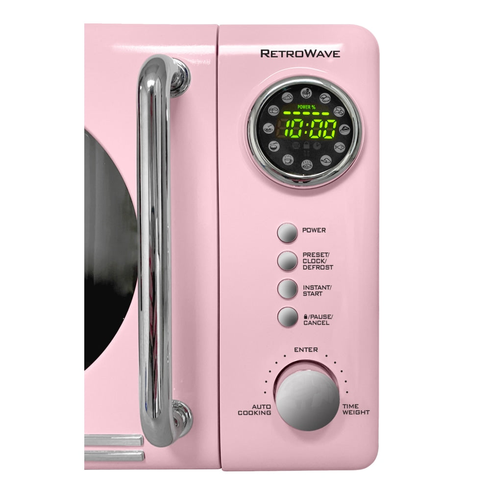 Nostalgia NRMO7PK6A Retro Microwave, 0.7 Cu. Ft., Pink