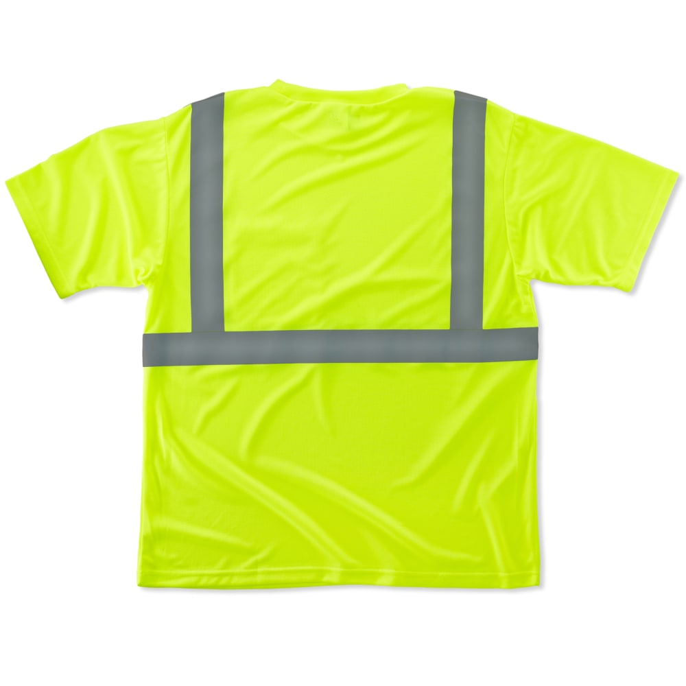 Ergodyne GloWear 8289 Type R Class 2 T-Shirt, 4X, Lime