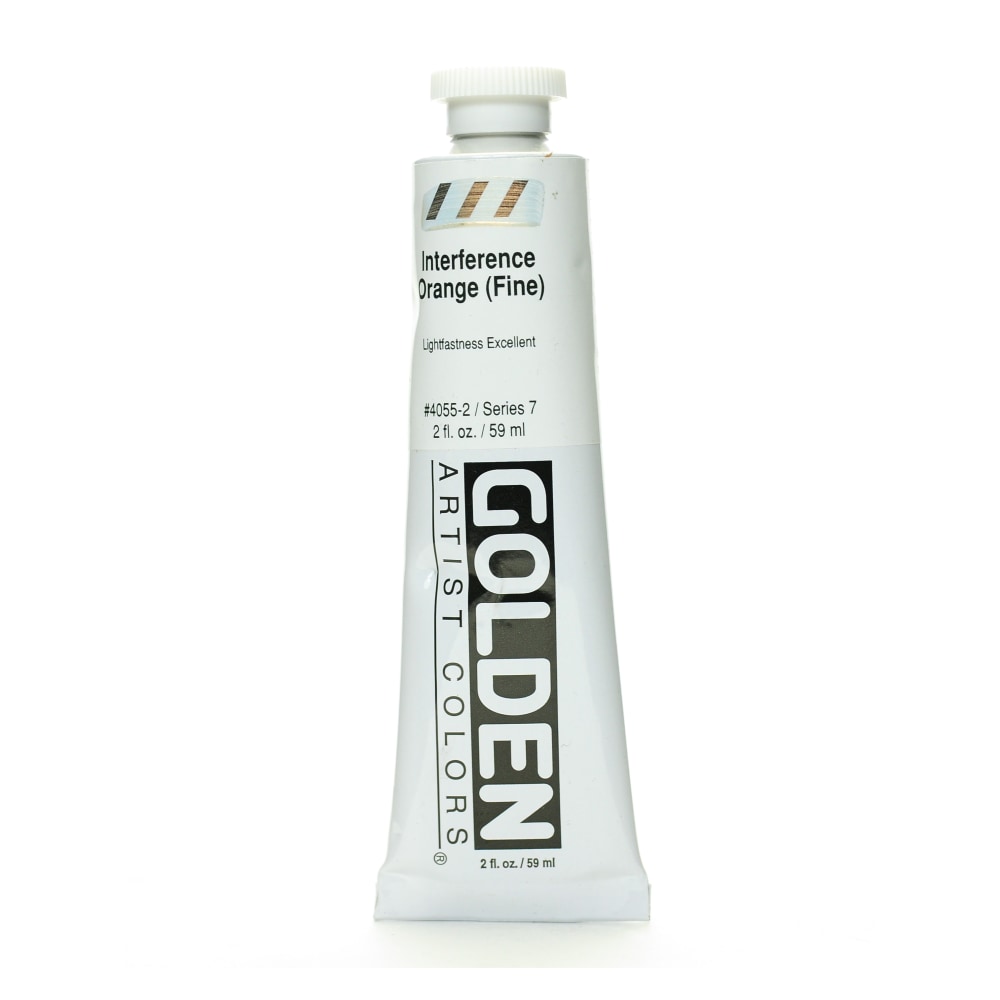 Golden Acrylic Paint, Fine, 2 Oz, Interference Orange