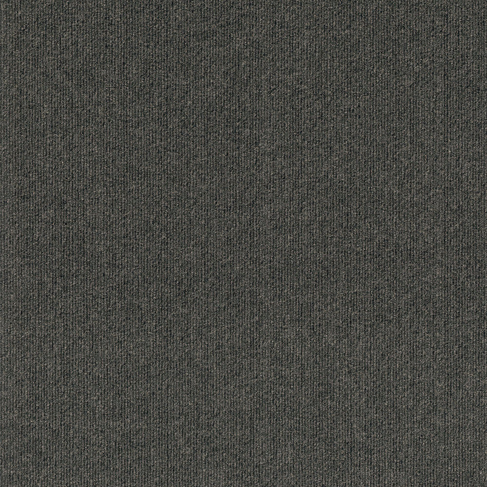 Foss Floors Ridgeline Peel & Stick Carpet Tiles, 24in x 24in, Black Ice, Set Of 15 Tiles