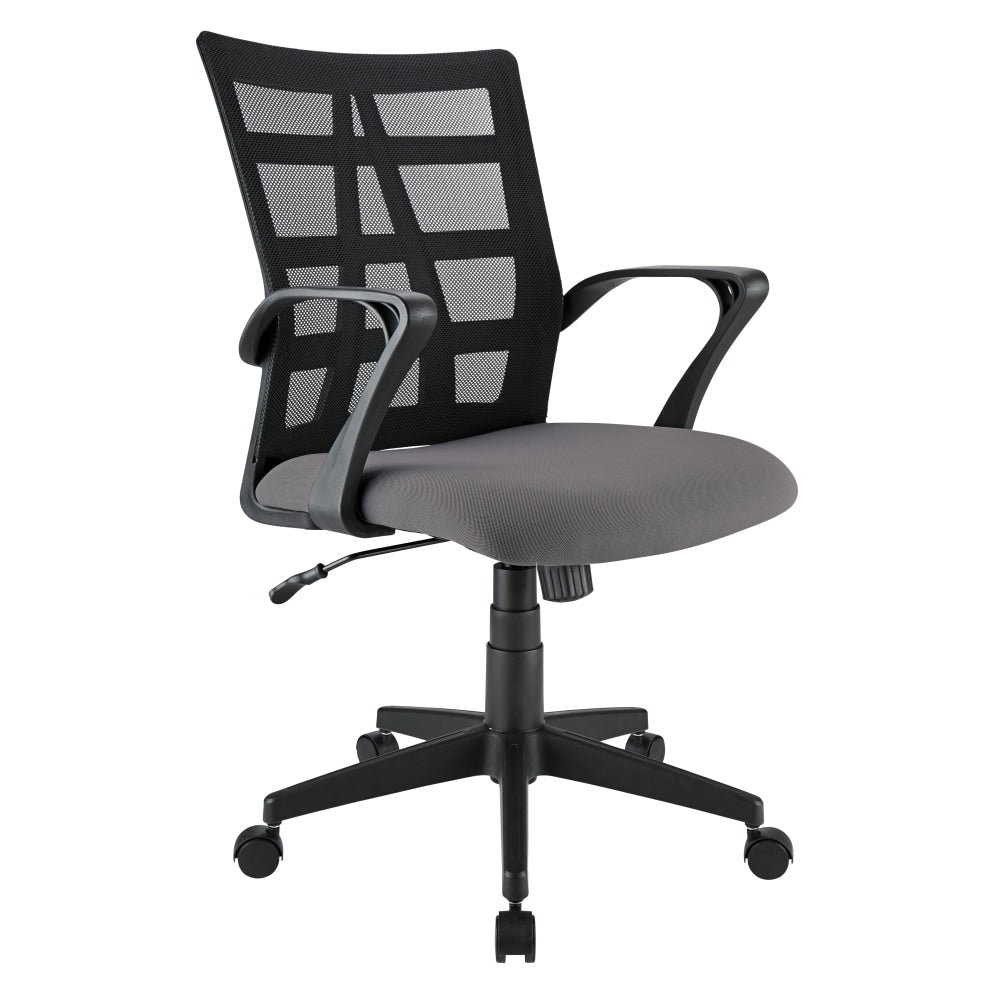 Realspace Jaxby Mesh Mid-Back Task Chair, Black/Gray, BIFMA Compliant