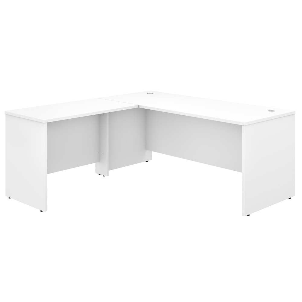 Bush Business Furniture Studio C 72inW L-Shaped Corner Desk With Return, White, Standard Delivery