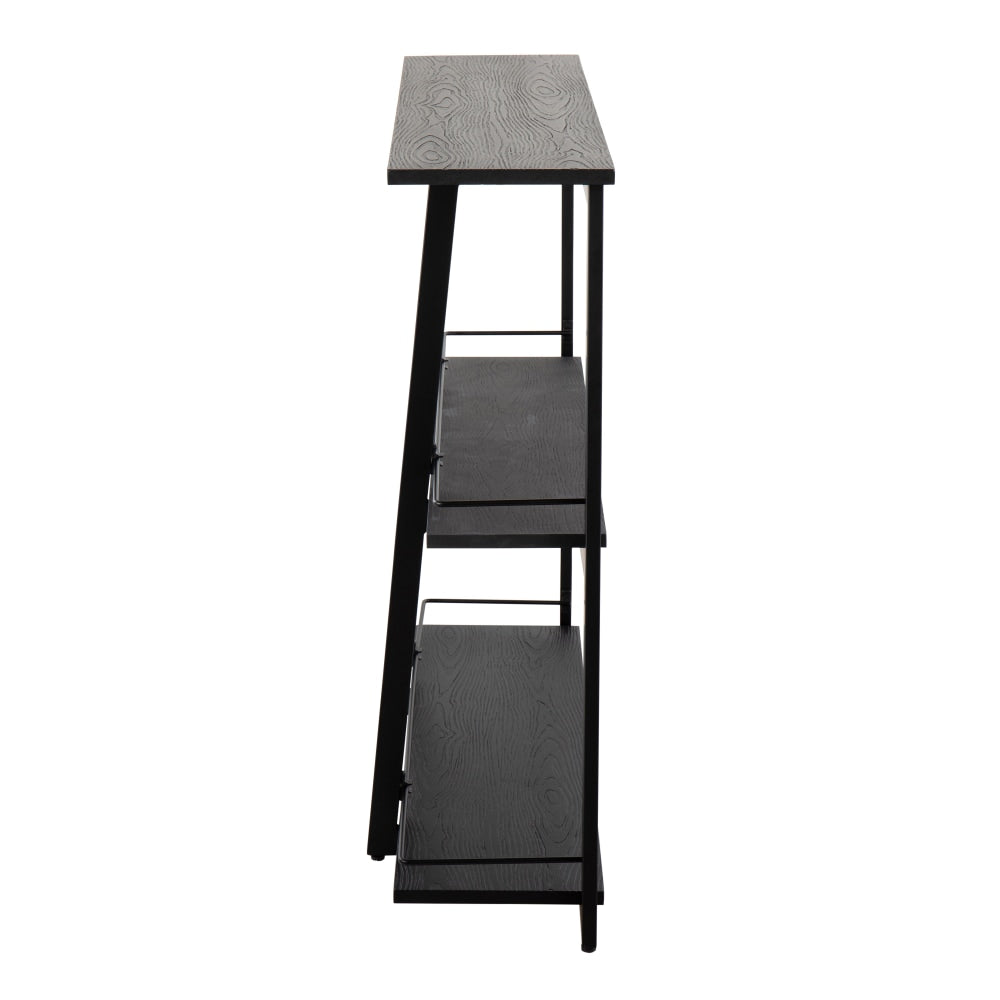 LumiSource Converge 41inH Industrial Bookcase, Black