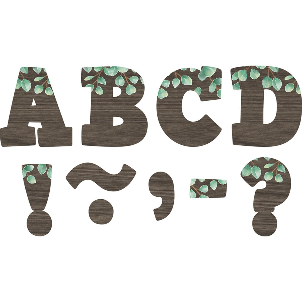 Teacher Created Resources 3in Magnetic Letters, Eucalyptus Bold Block, Pack Of 55 Letters