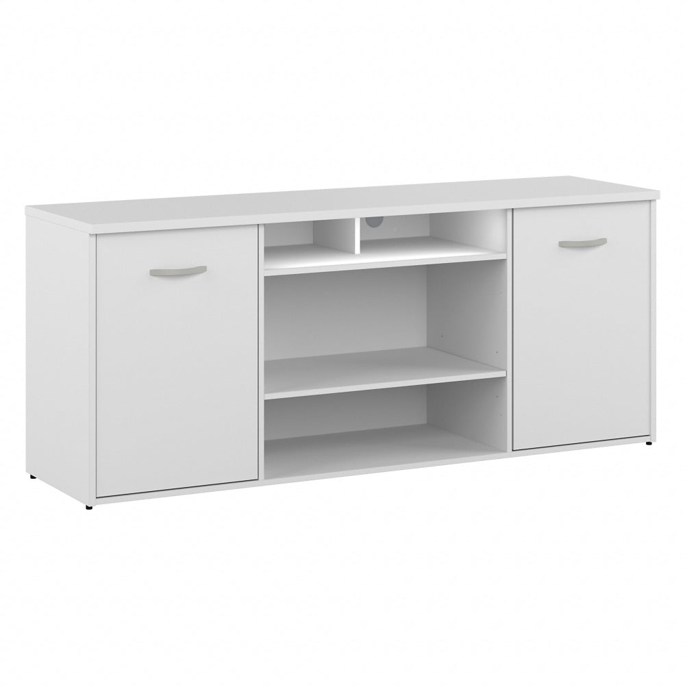 Bush Business Furniture Studio C 72inW Office Storage Cabinet With Doors And Shelves, White, Standard Delivery