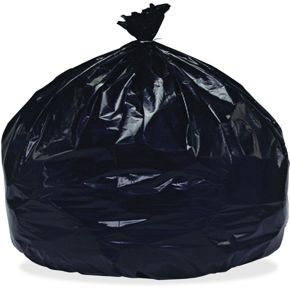 SKILCRAFT Low Density 1.5-mil Trash Liners, 60 Gallons, 38in x 58in, 90% Recycled, Black, Pack Of 20 (AbilityOne 8105-01-517-3668)