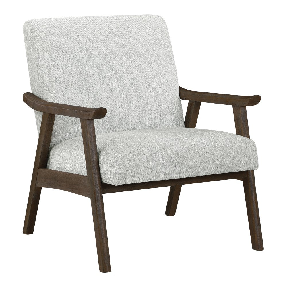 Office Star Weldon Armchair, Smoke/Brushed Brown