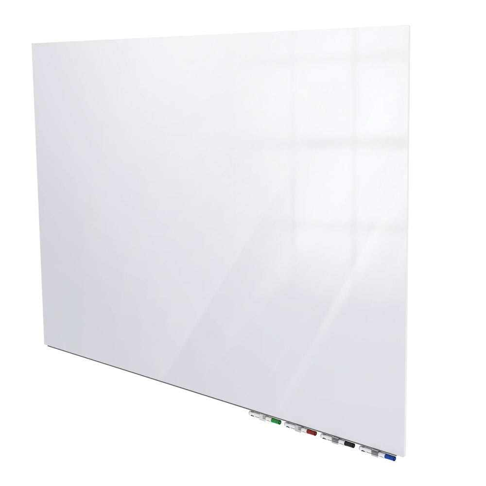 Ghent Aria Low-Profile Magnetic Glass Unframed Dry-Erase Whiteboard, 48in x 96in, White