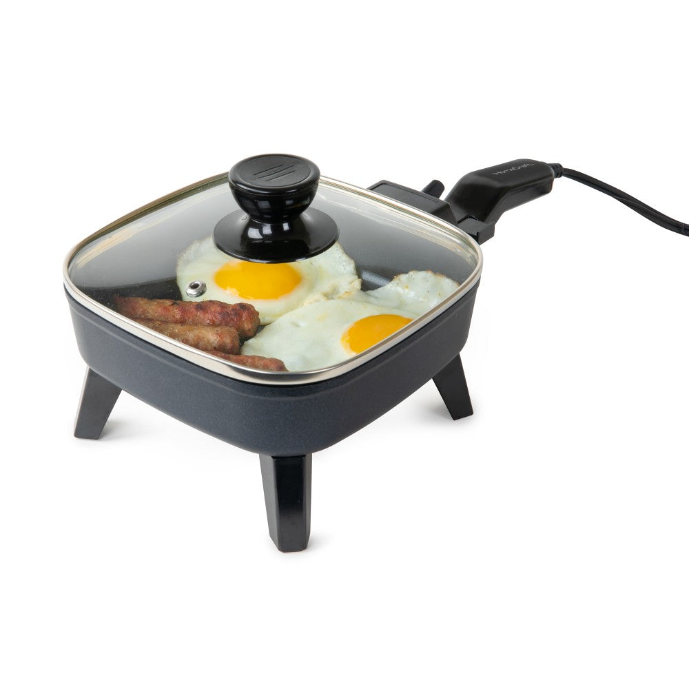 HomeCraft HCSK6BK 6in Electric Non-Stick Skillet, Black