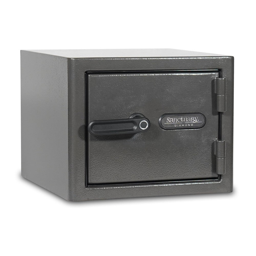 Sanctuary Diamond Biometric Lock Home/Office Safe, 0.79 Cu. Ft., Dark Grey Hammertone