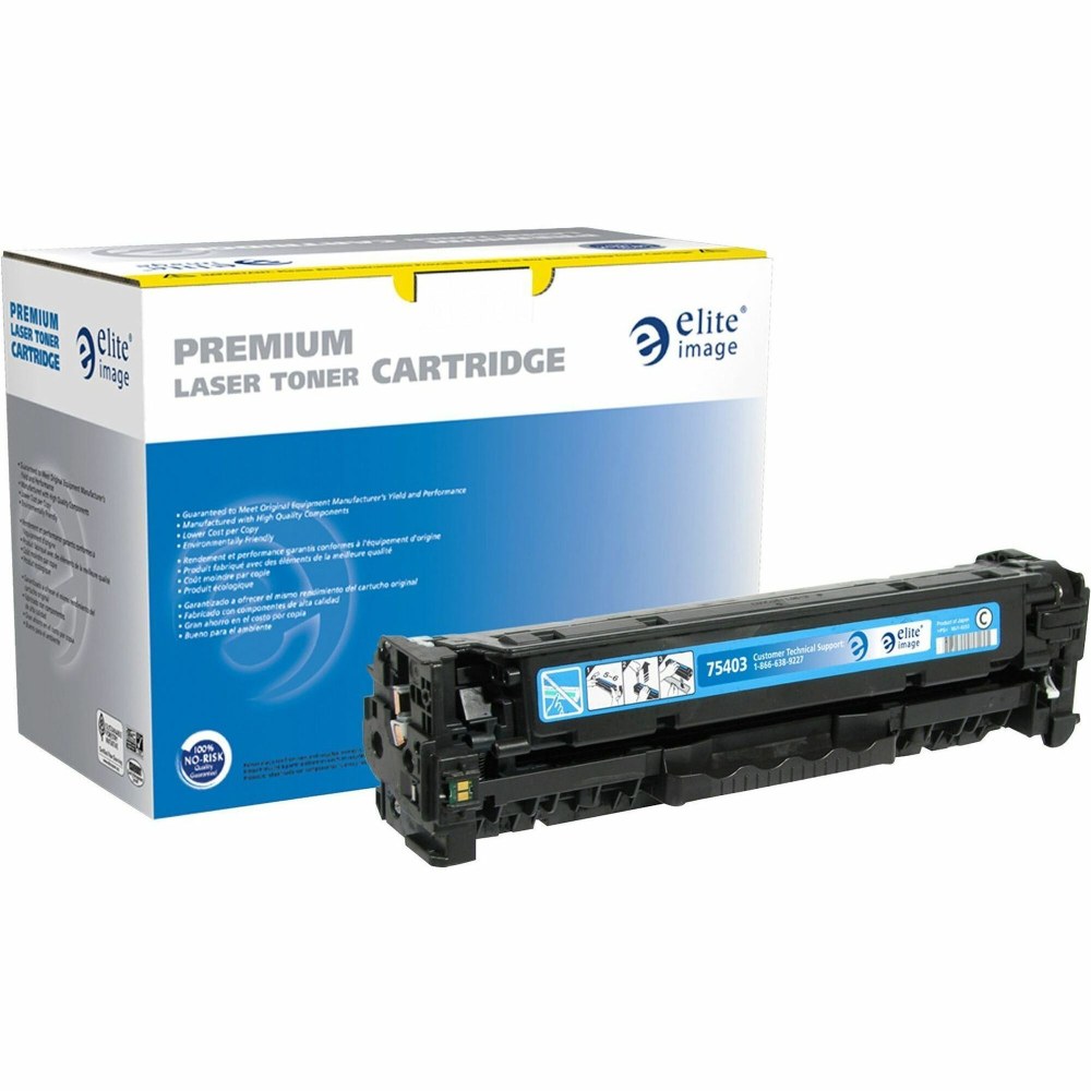 Elite Image Remanufactured Cyan Toner Cartridge Replacement For HP 304A, CC531A