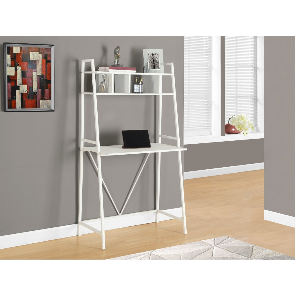 Monarch Specialties Minimalist 32inW Metal Computer Desk, White