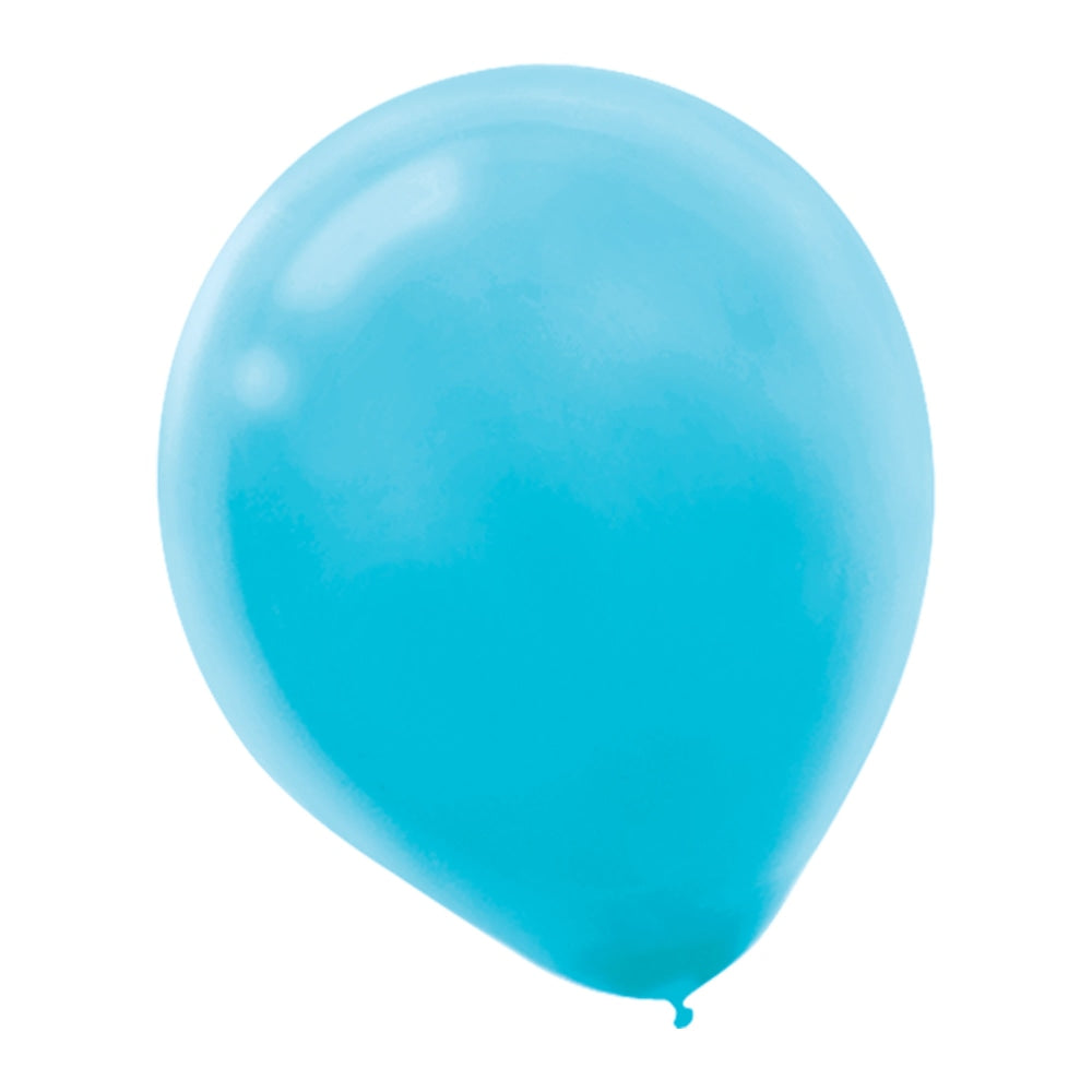 Amscan Latex Balloons, 12in, Caribbean Blue, 72 Balloons Per Pack, Set Of 2 Packs