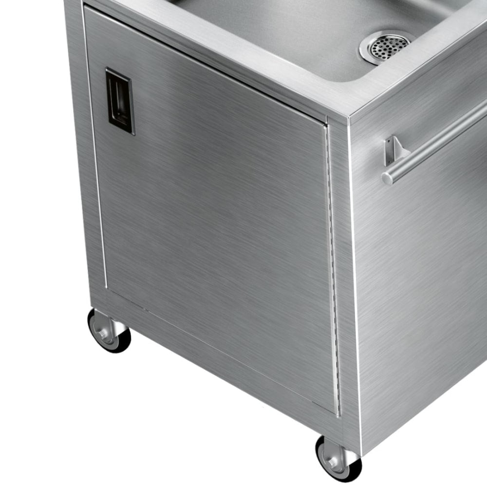 Zurn JUST Stainless Steel Portable Hand Washing Station, 45-3/4inH x 29-5/8inW x 23-3/16inD, Silver