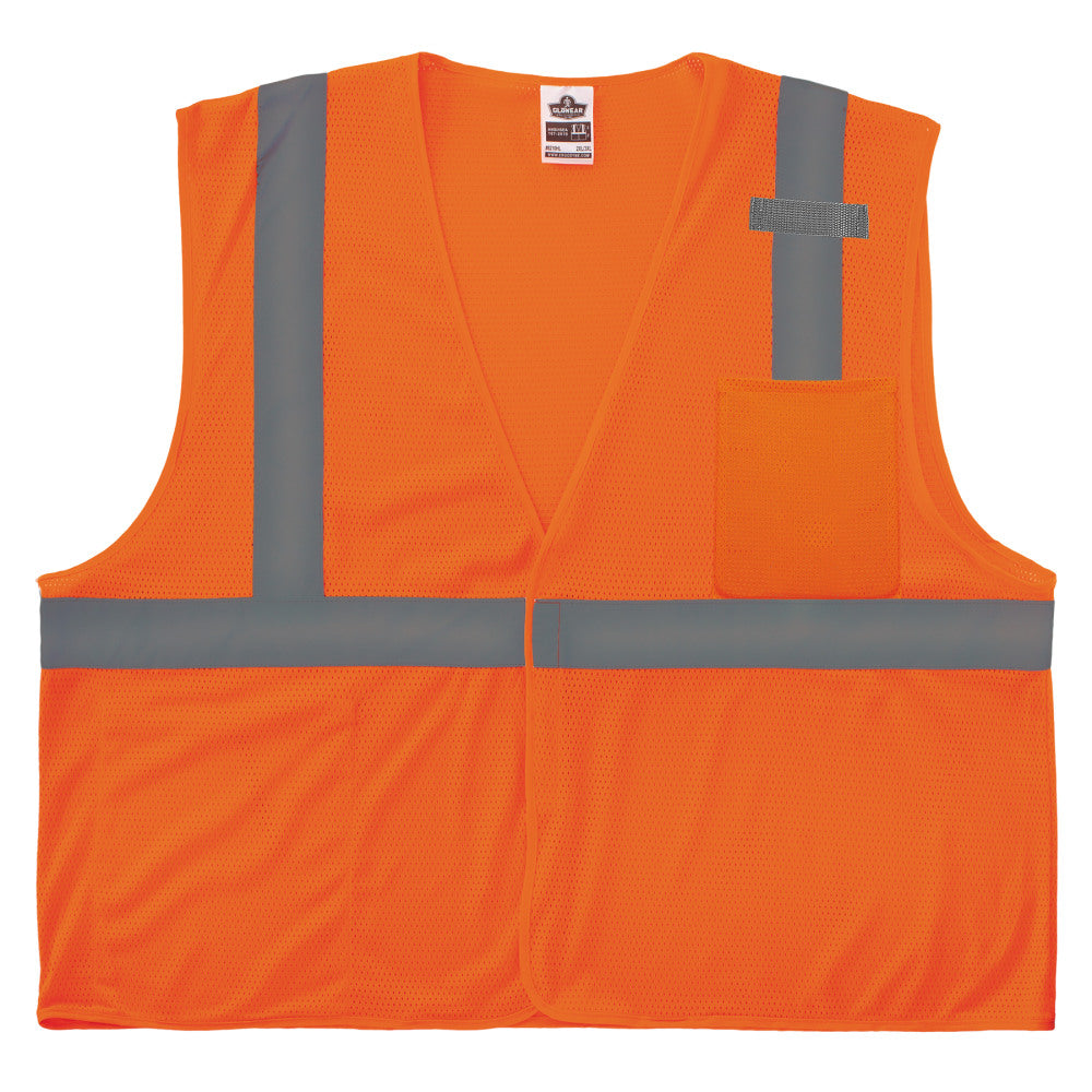 Ergodyne GloWear Mesh Hi-Vis Safety Vest, Small, Orange