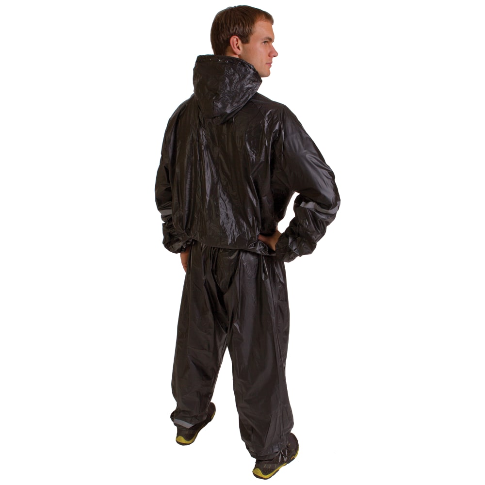 GoFit Vinyl Sweat Suit, Small/Medium, Black