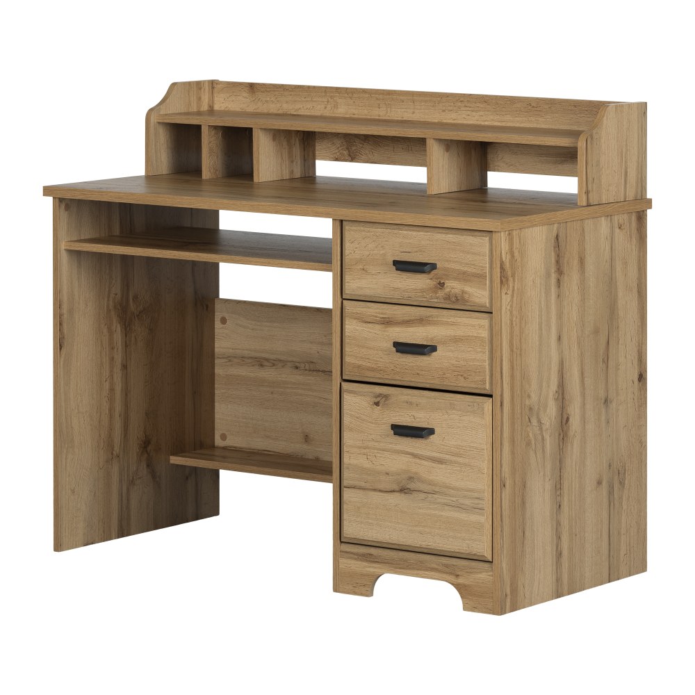 South Shore Versa 45inW Computer Desk With Hutch, Nordik Oak