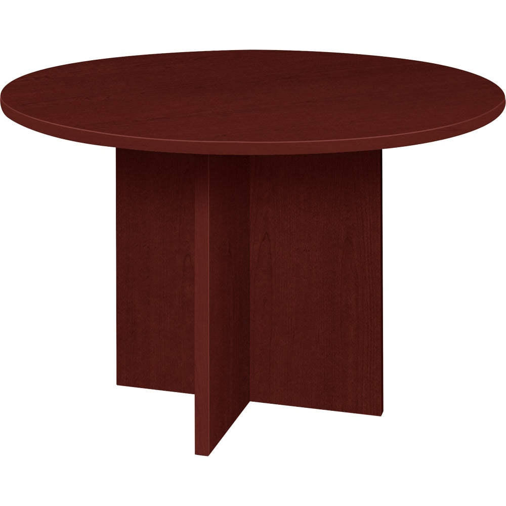 Lorell Prominence 2.0 Round Conference Table, 42inW, Mahogany