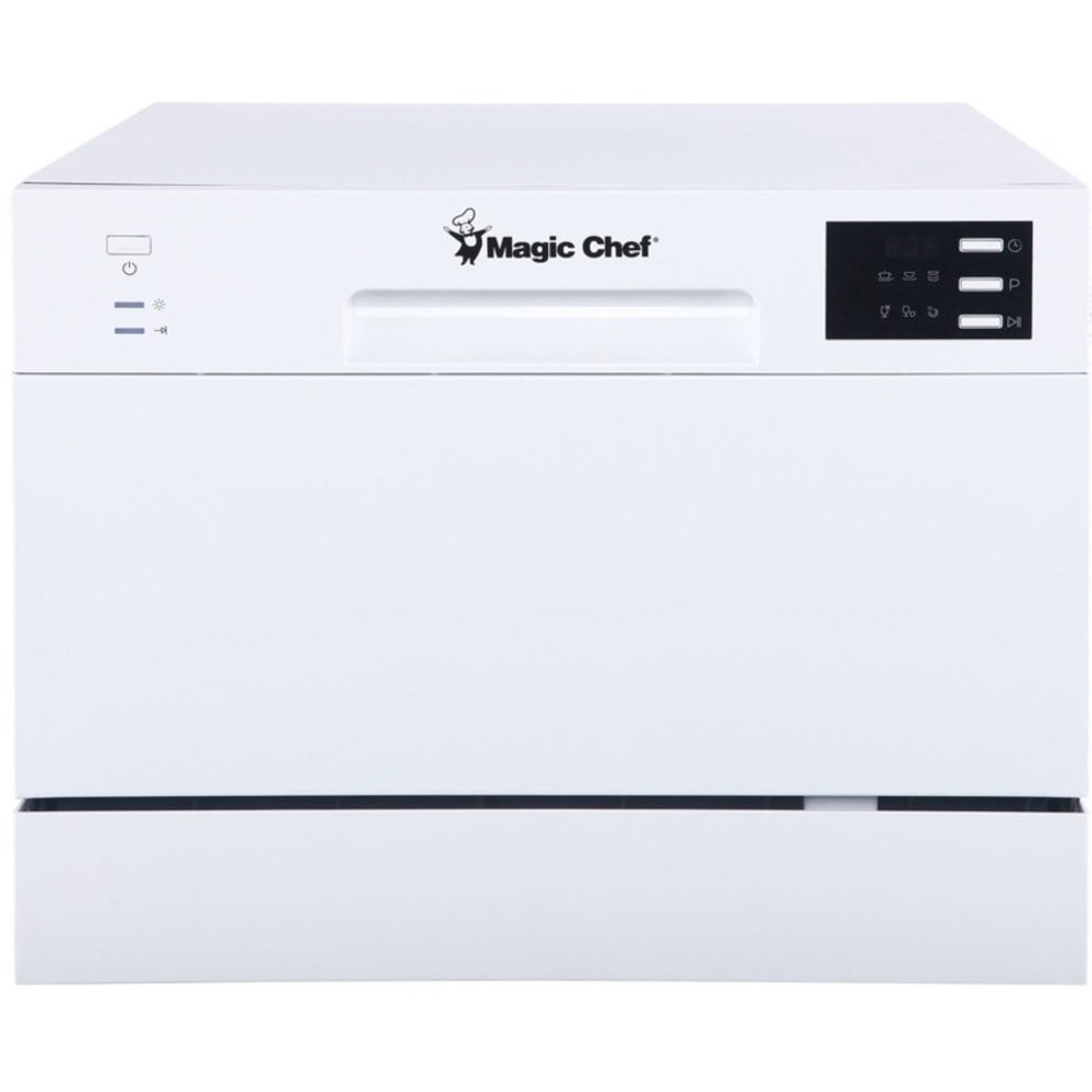 Magic Chef 6-Place Setting Countertop Dishwasher - Countertop - 6 Place Settings - 6 Programmes - White