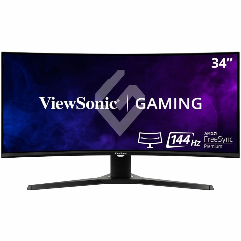 ViewSonic VX3418-2KPC 34in WQHD LED Curved Monitor, VESA Adaptive-Sync