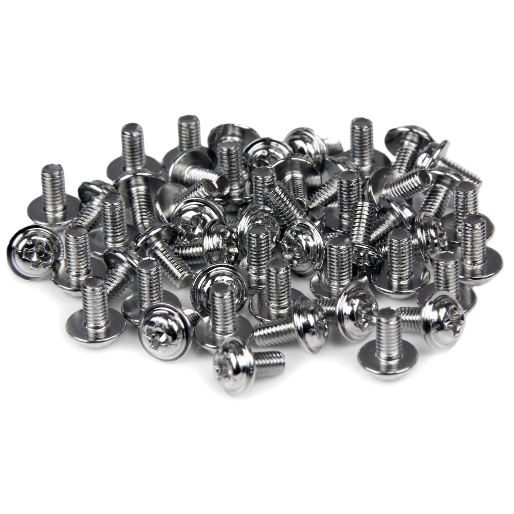 StarTech.com Computer Screws M3 x 1/4in Long Standoff - 50 Pack - Computer Assembly Screw - 0.20in - Pan, Hex - Philips - Steel - Silver - 50 / Pack - TAA Compliant