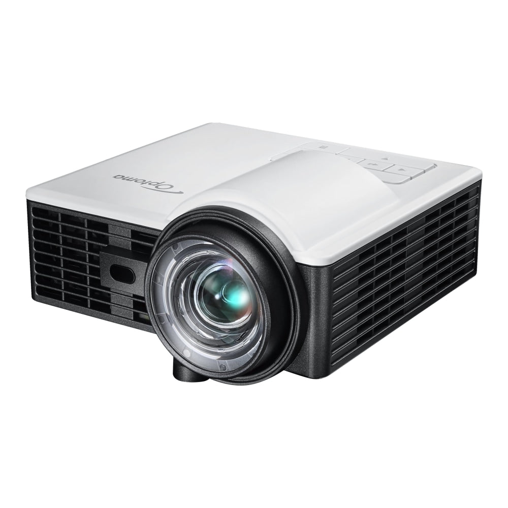 Optoma ML1050ST+ - DLP projector - RGB LED - 3D - 1000 lumens - WXGA (1280 x 800) - 16:10 - 720p - short-throw fixed lens